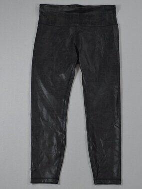 Lululemon Wunder Train High Rise Tight 25 Matte Foil Black Size 10